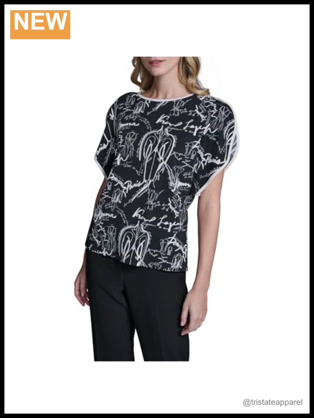 Flutter Short Sleeve Printed Blouse Women's Professional Work Shirt Polyester